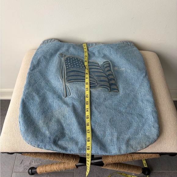 Vintage Denim American Flag Tote - Picture 11 of 11